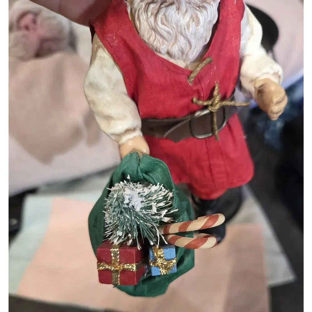 Possible Dreams Clothique Santa 1994 w/ Toy Bag & Tree Vintage Christmas Figure